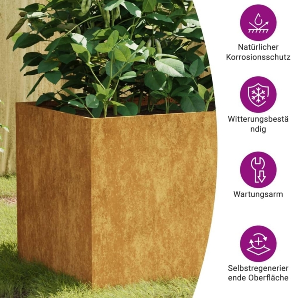 Pflanzkübel 40x41x40 cm Cortenstahl 824518 Bild 5