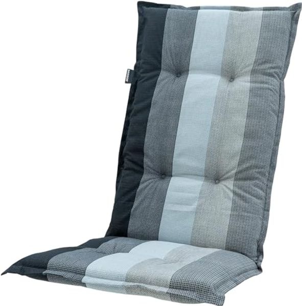 Madison C404 Hochlehner Gartenstuhl Auflagen 120x50x8cm grau gestreift