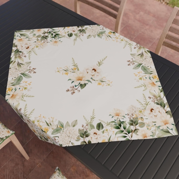 PETTI Artigiani Italiani - Zubehör für Küchentextilien, Moderne Mitteldecke 90x90 cm aus Mikrofaser, Elegante Mitteldecke mit Botanical-Digitaldruck, 100 % Made in Italy Bild 2