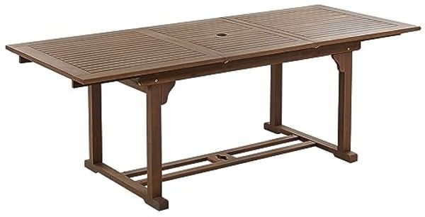 Gartentisch Holz Dunkler Holzfarbton AMANTEA