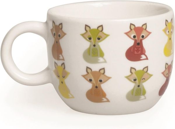 Excelsa Animals Tasse Kaffee, 70 ml, Porzellan, Weiß Fuchs 6. 3x6. 3x4. 8 cm Weiß bunt