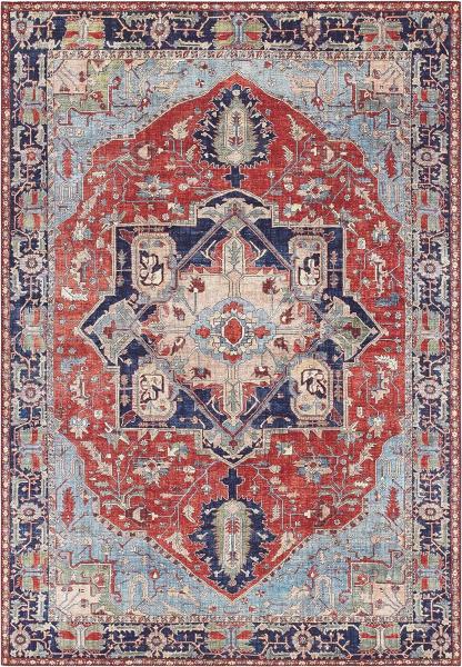 Kurzflor Teppich Hamadan Orientrot - 80x150x0,7cm