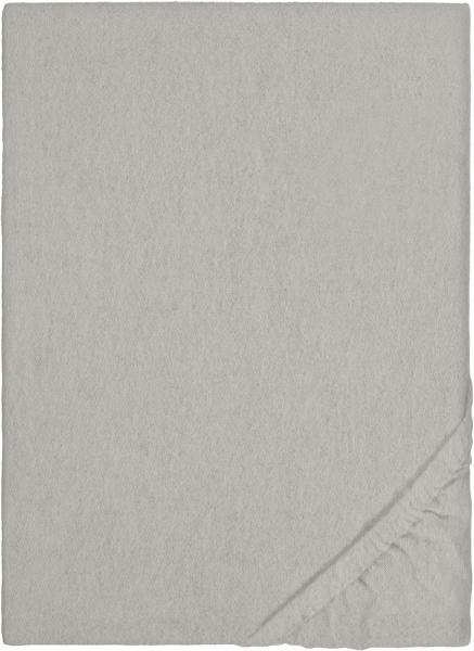 biberna Melange-Flanell Spannbetttuch 0841380 MELANGE UNI, sturmgrau, 1x 140x200 cm - 160x200 cm