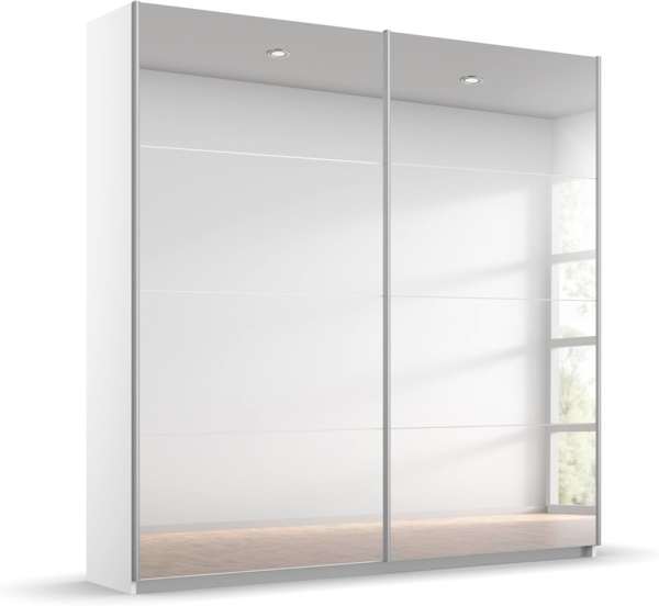 rauch Kleiderschrank, Schwebetürenschrank SUBITO, 2-türig, 2 Spiegeltüren, Alpinweiß, 181 x 197 x 61 cm