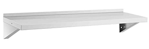 Royal Catering Hängeregal Wandbord Wandregal Küchenregal Edelstahl 120x40 cm bis 80 kg, verschiedene Größen