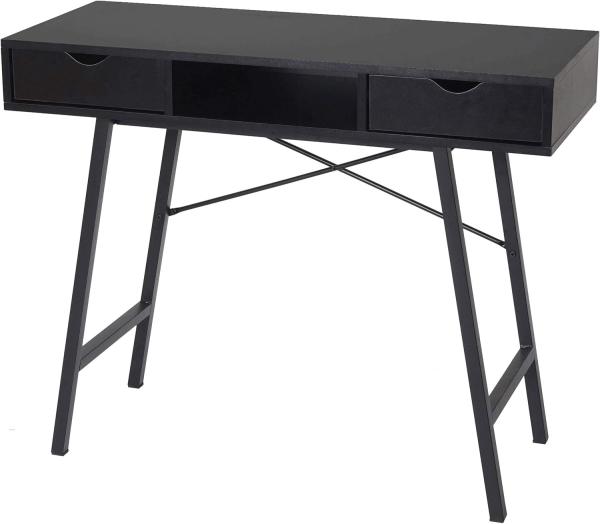 Konsolentisch HWC-E92 3D-Struktur 100x40 cm schwarz