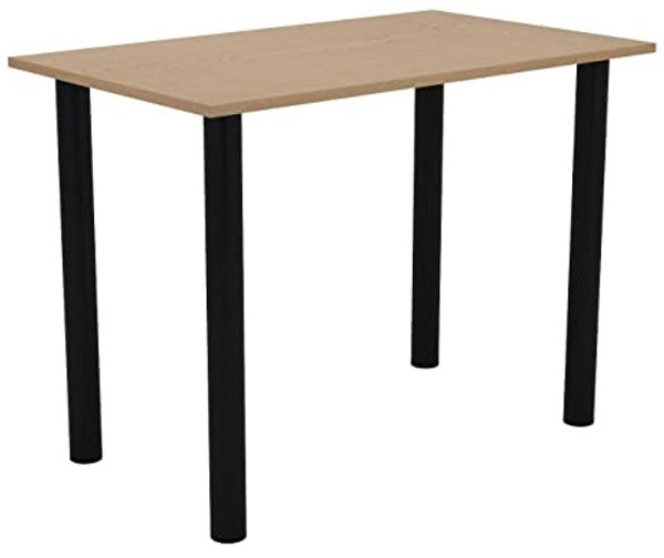 AKKE Esstisch, Esszimmertisch mit schwarzen Beinen Küchentisch Bürotisch 2mm PVC