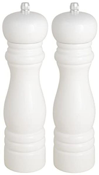 Ib Laursen - 2er Set Gewürzmühlen Salzmühle und Pfeffermühle 1740 Vintage Retro weiß - 11