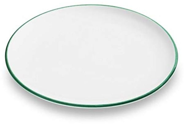 Grüner Rand, Speiseteller Cup (Ø 25cm) - Gmundner Keramik Speiseteller - Mikrowelle geeignet, Spülmaschinenfest
