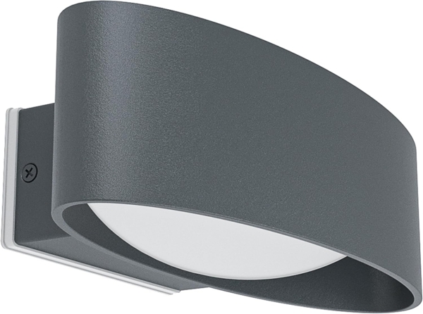 Eglo 98711 LED Wandleuchte CHINOA anthrazit transparent L:27cm H:7,5cm T:13,5cm IP44 3000K