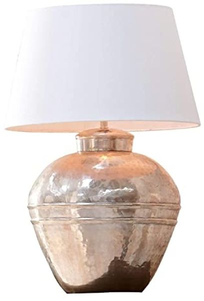 Mirabeau Tischleuchte Tischlampe Madison creme/antiksilber