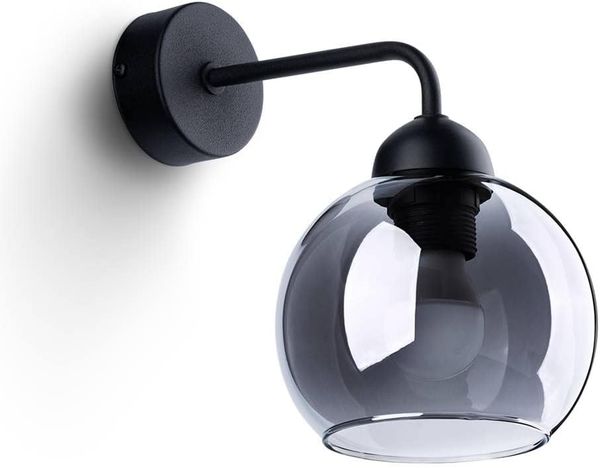 SOLLUX SL. 1139 Wandleuchte ALINO 1XE27 60W Stahl schwarz L:15cm B:15cm H:26cm dimmbar