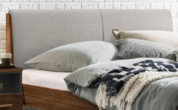 Hasena pronto - Wood Pietro Massivholzbett 160x200 Nussbaum, geölt 335-Pepe grey Bild 4