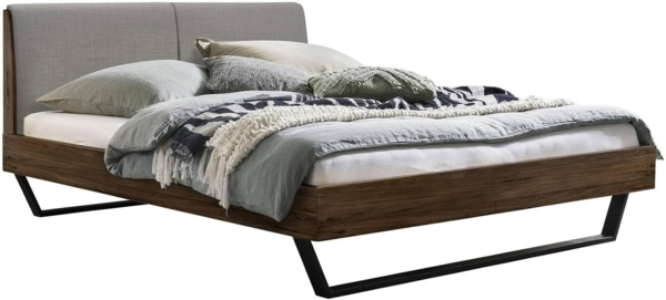 Hasena pronto - Wood Pietro Massivholzbett 160x200 Nussbaum, geölt 335-Pepe grey Bild 1