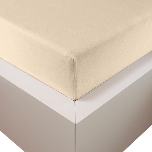 Traumschloss Premium Plus Edel-Jersey Spannbettlaken creme 180-200x200-220