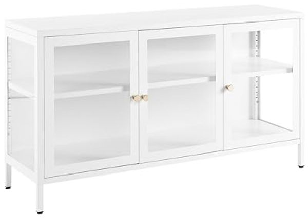 Sideboard NEWPORT Metall 115 cm 35 cm Weiß
