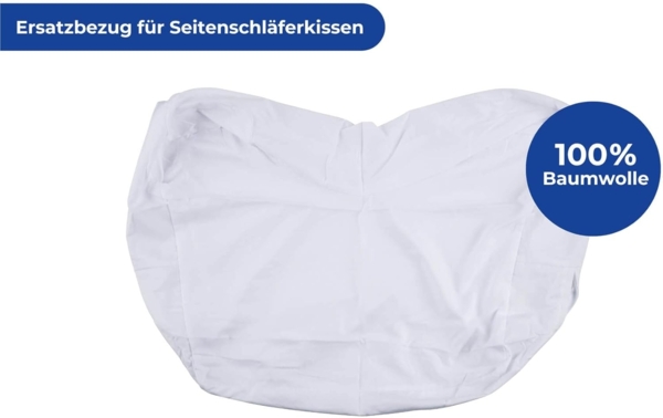 WENKO Kissenhülle Ersatzbezug für Seitenschläferkissen, Uni Bild 2