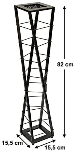 DanDiBo Design Weinregal Metall Schwarz Blumensäule Esperanza 80 cm Flaschenregel Stehend Flaschenständer Flaschenhalter Schwarz Blumenständer Bild 2