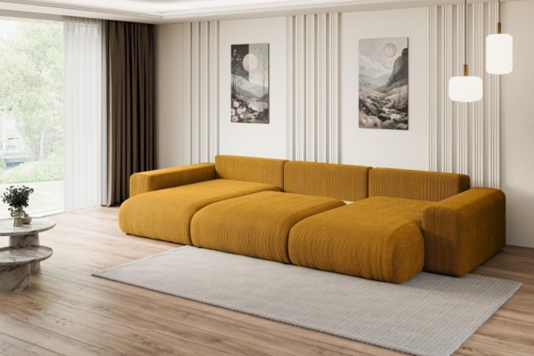 ALTDECOR Wohnlandschaft ESKAR-U, Couch mit Schlaffunktion, Wohnzimmer - Wohnlandschaft, Corner Sofa Bett Eckcouch Couch L-Form Schlafcouch Ausziehbar Bild 6