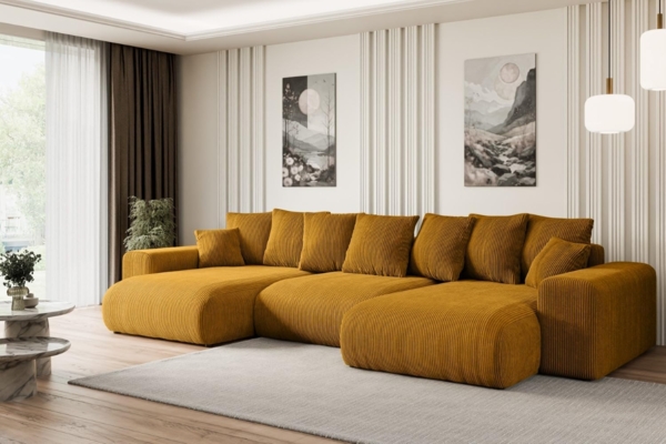 ALTDECOR Wohnlandschaft ESKAR-U, Couch mit Schlaffunktion, Wohnzimmer - Wohnlandschaft, Corner Sofa Bett Eckcouch Couch L-Form Schlafcouch Ausziehbar Bild 4