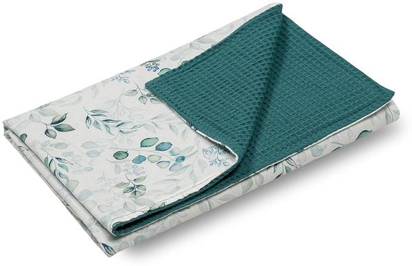 ULLENBOOM ® Babydecke 70x100 cm, Eukalyptus-Petrol (Made in EU) - Baby Decke Neugeborenen, Aus 100% OEKO TEX Baumwolle, ideal für Kinderwagen