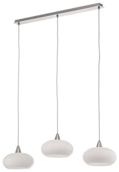 Lucande Hängeleuchte Sharvil, Glas Weiß IP20, 3 x 15 W LED