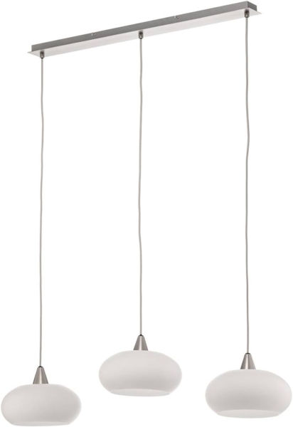 Lucande Hängeleuchte Sharvil, Glas Weiß IP20, 3 x 15 W LED