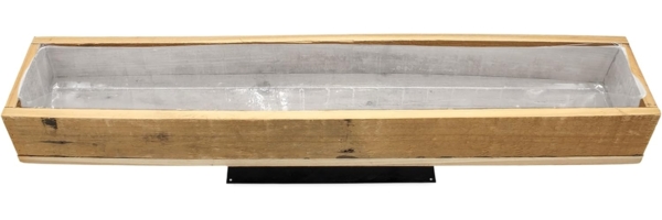 Spetebo Blumenkasten Holz Pflanzkasten natur mir Folie 70 x 13 cm (Anzahl, 1 St, Stück), direkt bepflanzbar