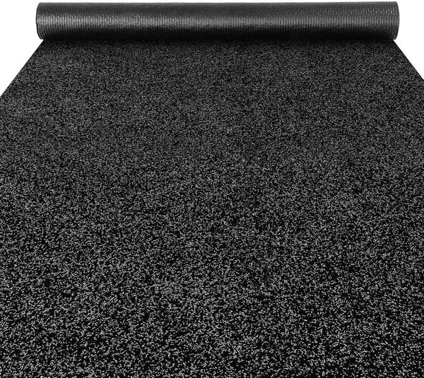 ANRO Läufer Teppichläufer POET Sauberlaufmatte Fußmatte Teppich Läufer, eckig, Höhe: 5 mm, Bodenläufer 100x100cm Meliert Schwarz Breite 100cm