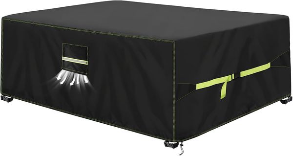 VDISRR Abdeckhaube Gartenmöbel, 420D Oxford Abdeckhauben Für Tische 242 x 162 x 100 cm,Gartentische Schutzhülle mit Belüftungsöffnungen Wasserdicht, UV-beständig, Staubfest, Winterfest für Terrassenmöbel