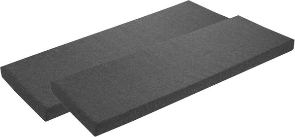 sleepling 2er Set Bankauflage 150x40 cm dunkelgrau, Sitzkissen Outdoor & Indoor, Bankpolster, Bezug waschbar, Unterseite Antirutsch, Made in EU