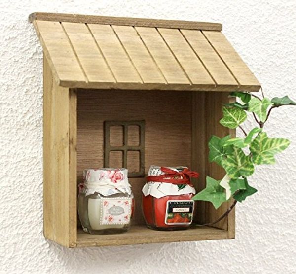 Setzkasten YX-14B215 Wandregal shabby H-22cm Sammlervitrine Küchenregal Regal