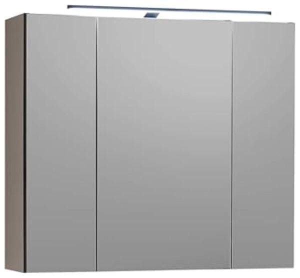 moebel-dich-auf Badezimmerspiegelschrank VENEZIA (Badezimmer Spiegelschrank in kaschmir 80 cm breit)
