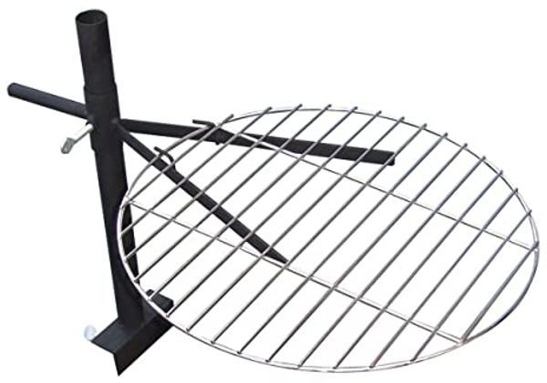 Lex Grillrost höhenverstellbar, schwenkbar, Edelstahl silber, Ø 40cm
