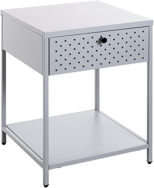 HAKU Möbel Konsole, grau, Metall - Maße: B 40 x H 53 x T 40 cm, Style: Modern