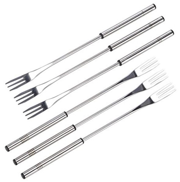 6x Edelstahl Fonduegabeln, Fondueset