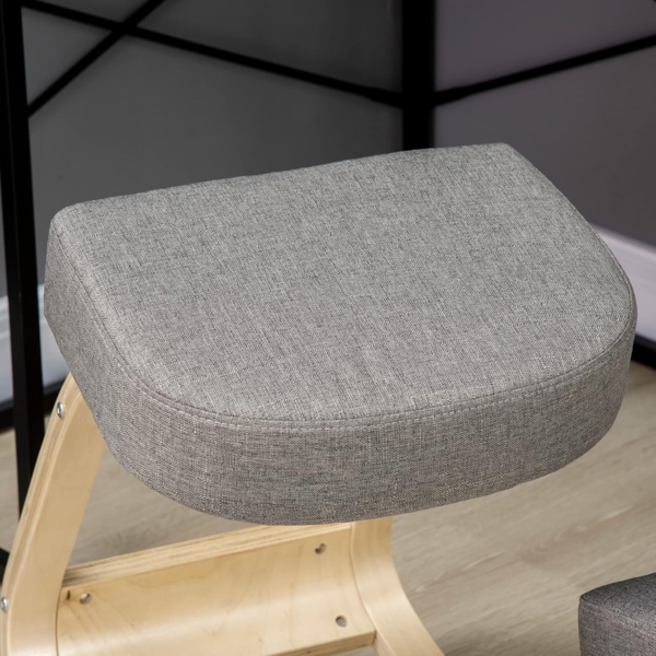 Vinsetto Stuhl Ergonomischer Kniestuhl zur Verbesserung der Körperhaltung (Gesundheitsstuhl, 1 St), für Zuhause, Büro, Grau Bild 7