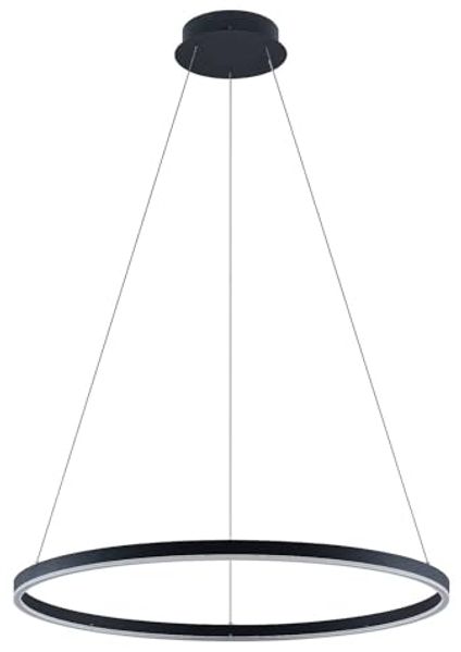 Arcchio Hängeleuchte Albiona, LED, Metall, Schwarz warmweiß IP20, LED 46,8 W gesamt, warmweiß