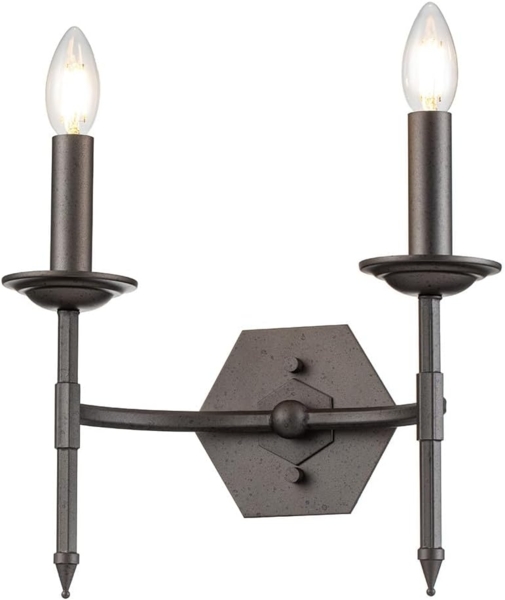 Wandlampe, Stahl Eisen, H 28,9 cm