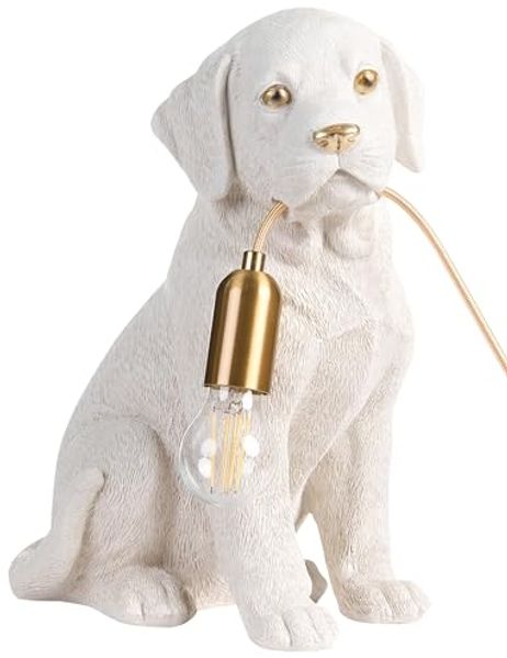Tischlampe Hund LUCKY Weiß