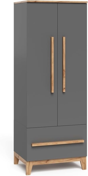 Vitalispa Kinderkleiderschrank Grau/Artisan 70x186.8 cm, Malia