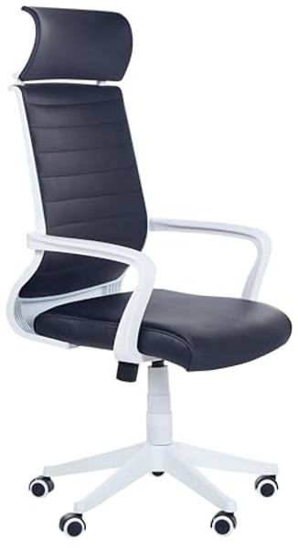 Bürostuhl Kunstleder Schwarz LEADER