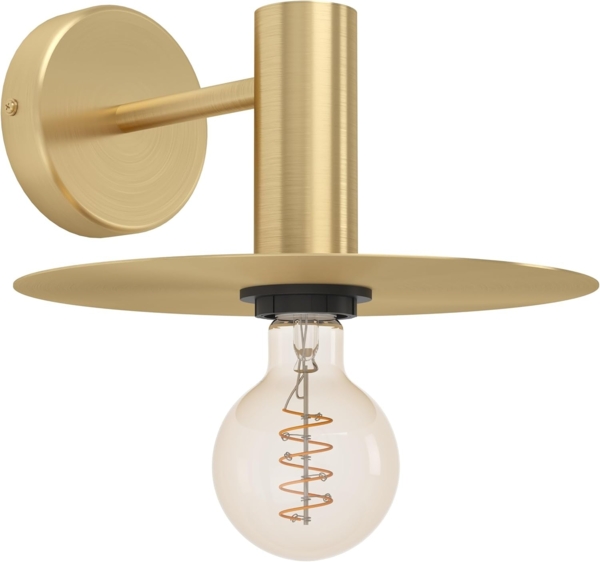 Eglo 900733 Wandleuchte ESCANDELL Stahl messing-gebürstet E27 1X40W L:25cm H:12cm dimmbar