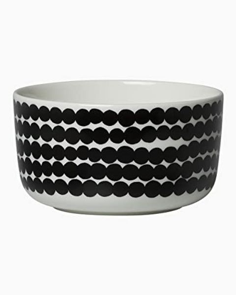 Marimekko Schüssel Schale Oiva - Räsymatto Schwarz-Weiß (12,5cm)
