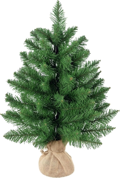 HOMCOM Künstlicher Weihnachtsbaum Mini Weihnachtsbaum mit künstlichem Schnee, mit Zementständer, Kunsttanne, 44 x 60 cm (BxH), grün