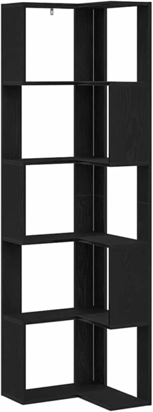 vidaXL Bücherregal Schwarz Eichen-Optik 50 x 50 x 179 cm 868049