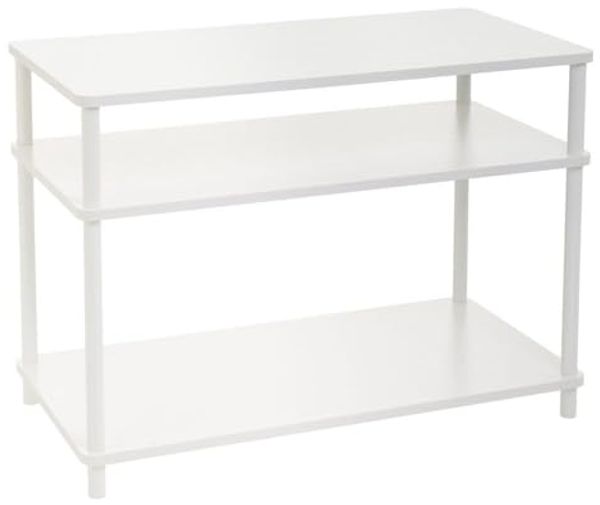 TV-Schrank aus MDF und Metall in Weiß