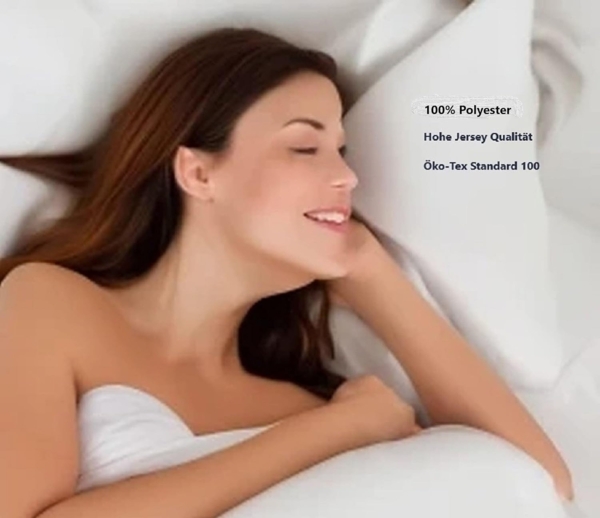 Microfaser Spannbettlaken 140 - 160 x 200 cm + 28 cm Royalblau Bild 6