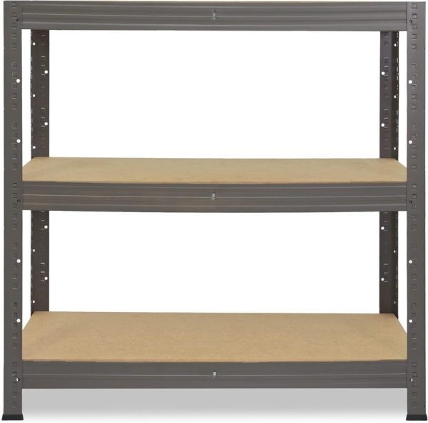 shelfplaza PRO 90x110x40 cm Schwerlastregal in grau mit 3 Böden und 200 kg Traglast pro Boden Bild 5