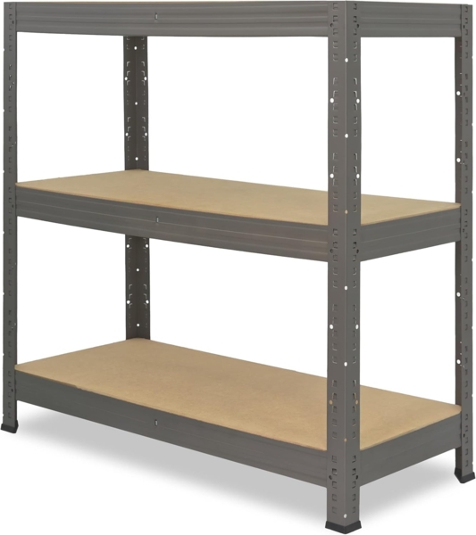 shelfplaza PRO 90x110x40 cm Schwerlastregal in grau mit 3 Böden und 200 kg Traglast pro Boden Bild 6